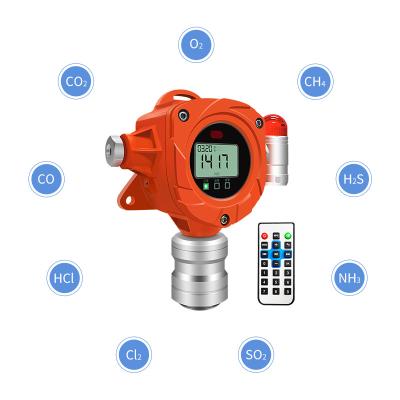 China Wall Mounted Fixed Gas Detector C2h6 So2 Gas Detector With Smart Sensor for sale