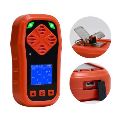 China CDX4 Draagbare persoonlijke gasdetector IP65 met oplaadbare batterij Te koop