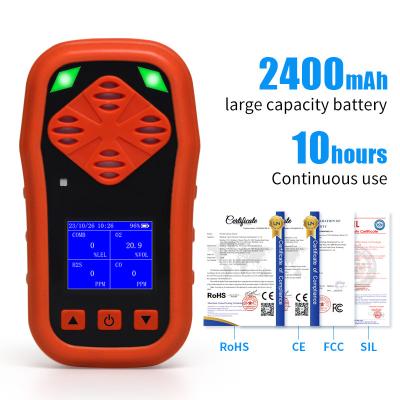 China YA-CDX4 Persoonlijke gasdetector H2S O2 CO LEL 4 Gas draagbare gassniffer lekdetector Te koop