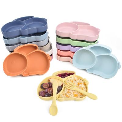 China BPA Free Non-Toxic Soft New Baby Gift Sets Printed Logo Wholesale Tableware BPA Free Baby Feeding Set for sale