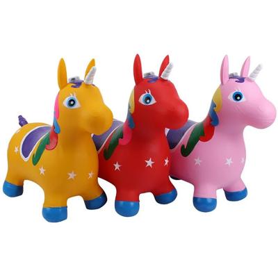 China Inflatable Toy Custom Colors Available Inflatable Hopper Bouncing Jumping Animal Giraffe Horse Baby Hopper Toy for sale