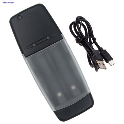 China MCU Controlled And 2 Independent Charging Circuits Smart Bay T-PROSUCCESS BC2N-1000 2 Ni-MH/Ni-CD Rechargeable Battery Charger USB Black Color AA AAA. for sale