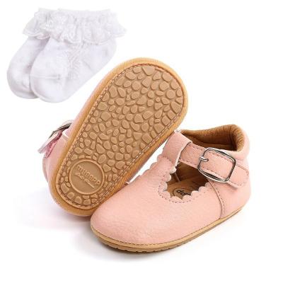 China Guarantee flat wear-resistant rubber unique children's spring shoes and autumn dress matching shoes for sale