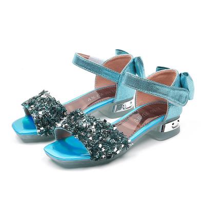 China New Arrival Children Anti-odor Fasion Girls Bling Glitter Shoes Crystal Princess Dress Girls Kids Summer Shoes for sale