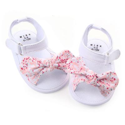 China Summer Flat Floral Bow Outlet Factory Sandals Baby Toddler Casual Buckle Sandals for sale