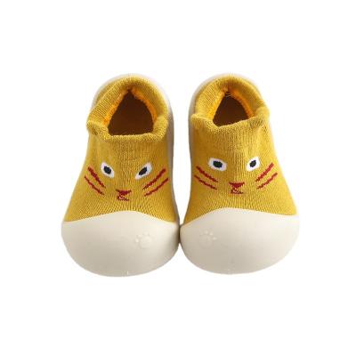 China Best Flat Selling Knitted Cloth Children's Training Socks Cute Cartoon Socks Walking Shoes for sale