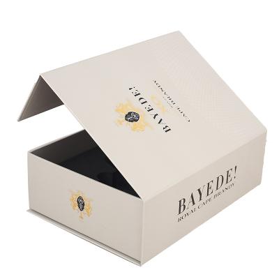 China Customized Logo Printed Luxury Paper Wine Gift Boxes OEM Handmade Biodegradable Wine Box Tissues With Magnetic for sale