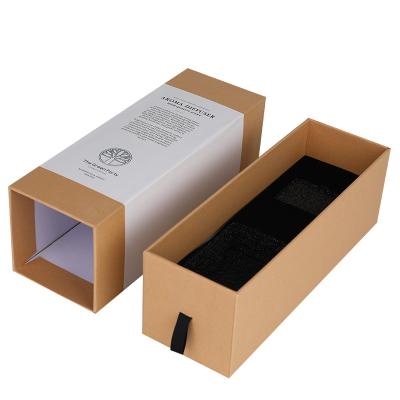 China 2021 Hot Sale Disposable Skin Care Cardboard Kraft Paper Drawer Rigid Paper Box For Cosmetics Make Up for sale