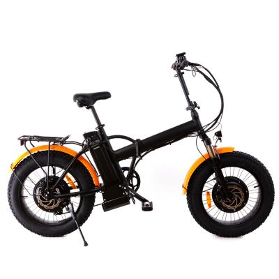 China Dual Hub Motor 1000W Electric Folding Bike 20 Inch Fat Mini Multifunctional Tire for sale