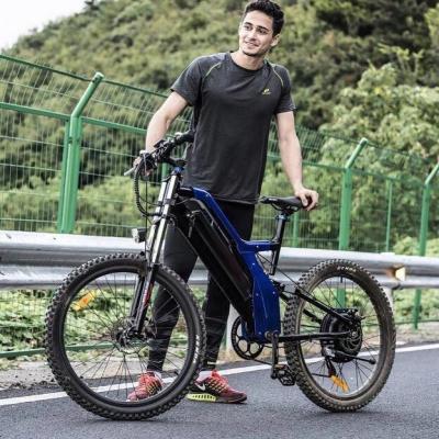 China Multifunctional 48v 500W Aluminum Alloy Full Suspension Mountain Ebike for sale