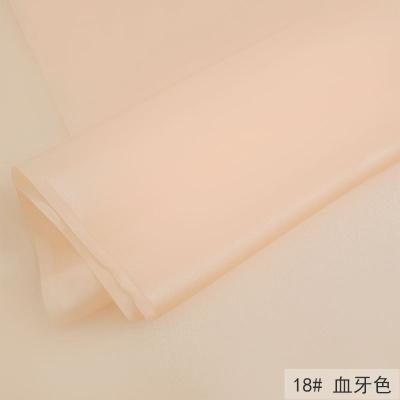 China Organic Imitation Acetate Satin Weft Elastic Plain Dyed Breathable 100%polyester Fabric For Clothing for sale