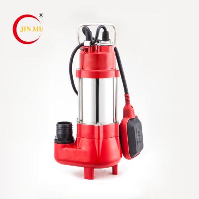 China 220V Red Electric Submersible Washing And Cleaning Sewage Pump With Float Switch for sale