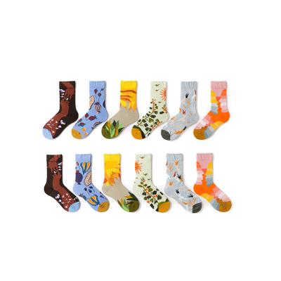 China Breathable Economical Custom Design Cansuls Crew Length Socks Colorful Crew Socks for sale