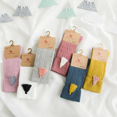 China The simple design boot breathable luxury solid baby crack! crack! ribbed kids socks for sale