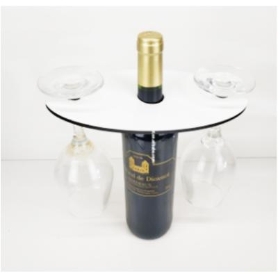 China Sustainable MDF Glass Wine Rack Sublimation Wooden Wine Rack For Heat Press for sale