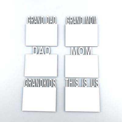 China Eco - Friendly Letter Photo Sublimation MDF Fridge Magnet For Heat Transfer Print for sale