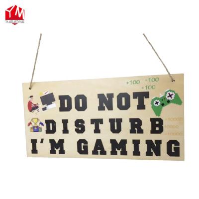 China Europe Do Not Touch Game Door Signs Board Signs Custom Wooden Handmade Scribe Plywood Decorative Plaque for sale