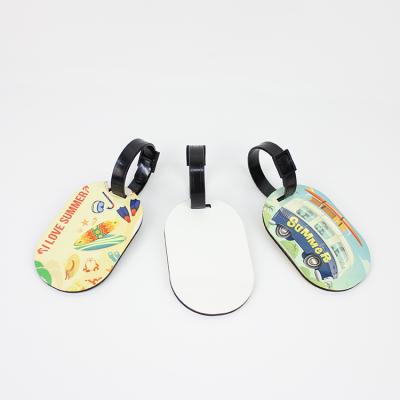 China Eco-friendly Wholesale Sublimation MDF Personalize Pattern Luggage Tag 70*10 Circular Bead for sale