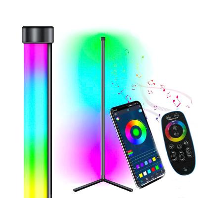 China Modern Single Fish Rod Hot Selling Rgb Floor Living Room Shelf Led Diy New Idea Classic Corner Lamp for sale