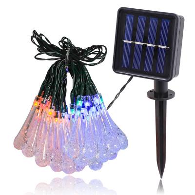 China Solar Garden Drip Strings Water Droplets String Lights Outdoor Decoration for sale