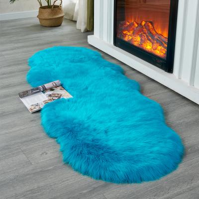 China Stain Resistant High Density Soft Genuine Sheepskin Cover Real Skin Double Feet 2x6 Feet for sale