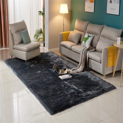 China Small Washable Faux Fur Rug Wool Fur Area Rug For Living Room With Waterproof Faux Fur Plush Back Rug For Living Room for sale