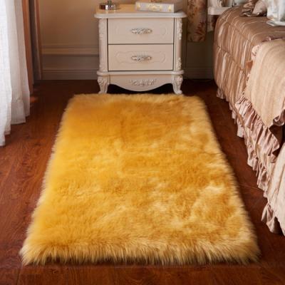 China Washable Faux Fur Blanket Faux Sheepskin Blanket With Non-slip Suede Area Rug Carpet Rug For Home Bedroom for sale