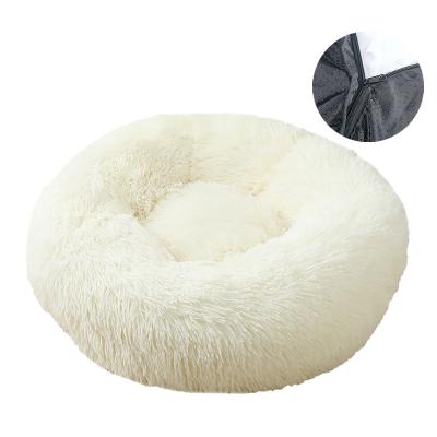 China Round Dog Beds Travel Bed Washable Pet For Animal Cages Cat House New Design Blanket Form Cushion Car Seat Cover for sale