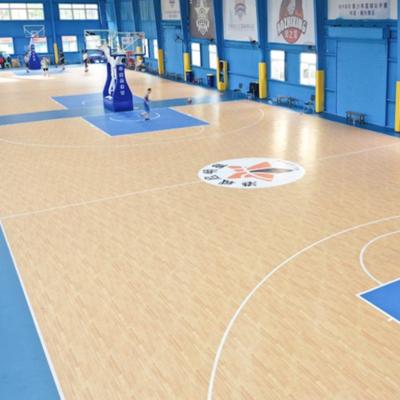 China Modern 3mm Thick Indoor Basketball Court Sport PVC Flooring Roll for sale