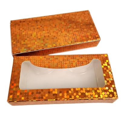 China Fashion Rectangle Recyclable Holographic Empty Printing Case Custom Boxes For Eyelashes for sale