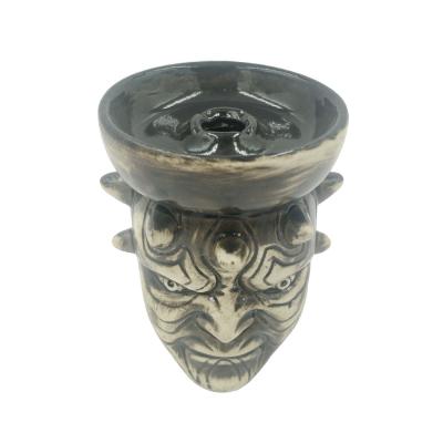 China Germany Ceramic Bowl Lvhe T004SB Skull Shisha Hookah Bowl Ceramic Hookahs for sale