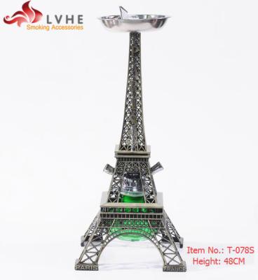 China IRON LVHE Hookah Shop Unique Designs Medium Size Hookah With Cage, Eiffel Tower Hookah for sale