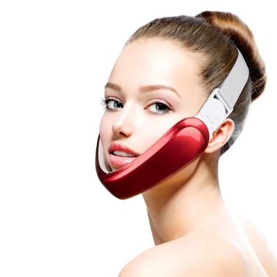 China Women Electronic Facial Slim Massager Pusher Face Massager RF Face Lift Pulse Machine Face Correction Facial Lift Device for sale