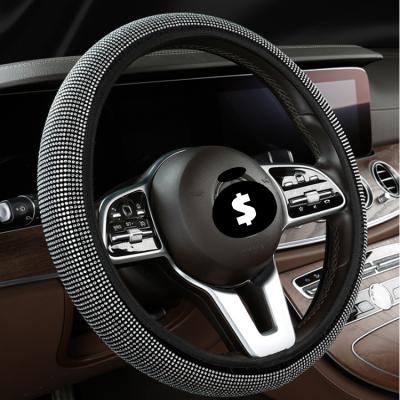 China 2021 Diamond Hot Sale Universal Luxury Car Crystal Shiny Steering Wheel Cover for sale