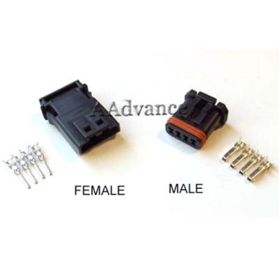 China Electrical Plugs 4 Way Connector Black JAE MX1900 Male And Female 72908-11 for sale