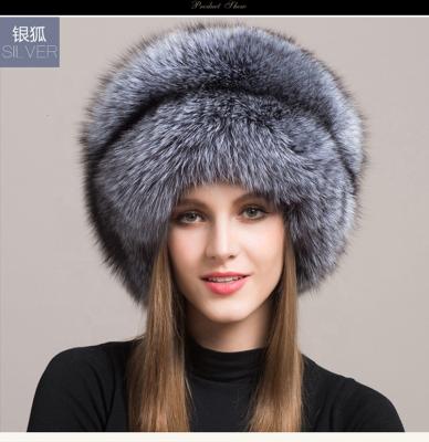 China breathable & Real Fox Fur Beanies Hats Winter Waterproof Luxury Russian Women Fur Hat for sale