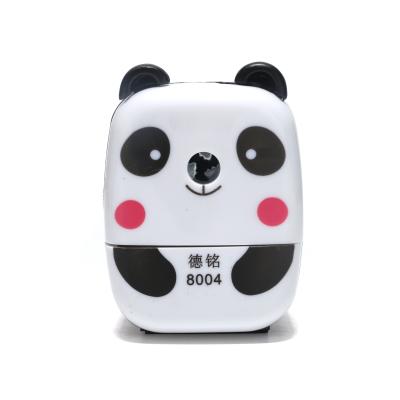 China Plastic Mechanical Novelty Desk and School Supplies Panda Sharpener Desktop Pencil Sharpener for Students for sale