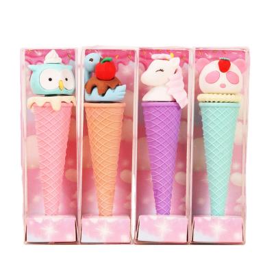 China Promotional Wholesale Cute Disassembly Assembled Eraser Student School Stationery Eraser Eraser Kids Eraser Gift Box Ice Cream for sale