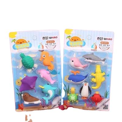 China Creative Shape Promotional Detachable Cartoon Eraser World Ocean Eraser Student Stationery Gift Boy and Girl Eraser for sale