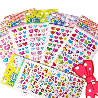 China Cartoon sticker personalized kawaii children non-toxic leave to trace puffy 3d gift stickers for kids for sale