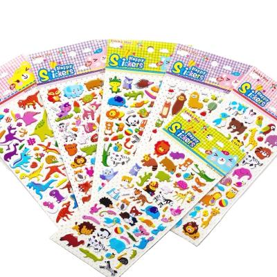 China Cartoon sticker personalized kawaii children non-toxic leave to trace puffy 3d gift stickers for kids for sale