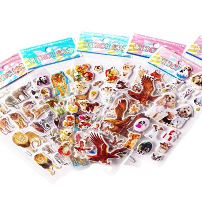 China Cartoon sticker personalized kawaii children non-toxic leave to trace puffy 3d gift stickers for kids for sale