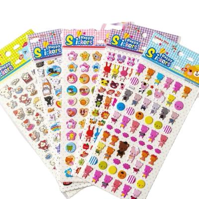 China Cartoon sticker personalized kawaii children non-toxic leave to trace puffy 3d gift stickers for kids for sale