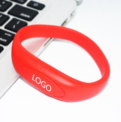 China Silicone wristband flash usb reader 8gb wristband memoria usb pendrive 64 GB for sale