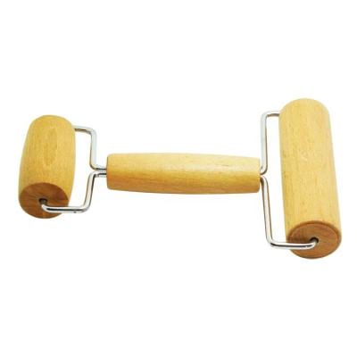 China UJ-SS020 Sustainable Double Wooden Dough Roller Pin Wooden Rolling for sale