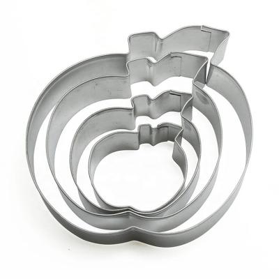 China Sustainable UJ-CC278 4pcs Stainless Steel Cookie Cutter Set Apple Cookie Cutter for sale