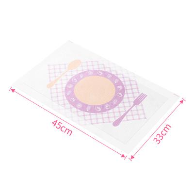 China Eco-friendly PE Material Foldable Children Organic Food Table Stocked Baby Underpads Disposable Place Mat for sale