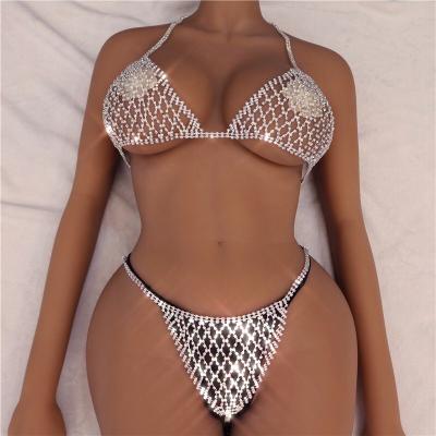 China Fashion Vintage Crystal Rhinestone Sexy Body Chain For Women Bikini Beach Dance Nightclub Body Jewelry For Woman for sale