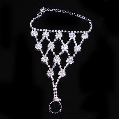 China Sexy Women Crystal Anklets Fashion Rhinestone Anklets Sparkle Rhinestone Foot Jewelry Foot Jewelry Wholesale FASHIONABLE for sale