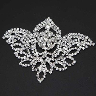 China Flatback Handmade Bling Patch Sew On Crystal Trim Rhinestone Applique For Dresses DIY Decoration for sale